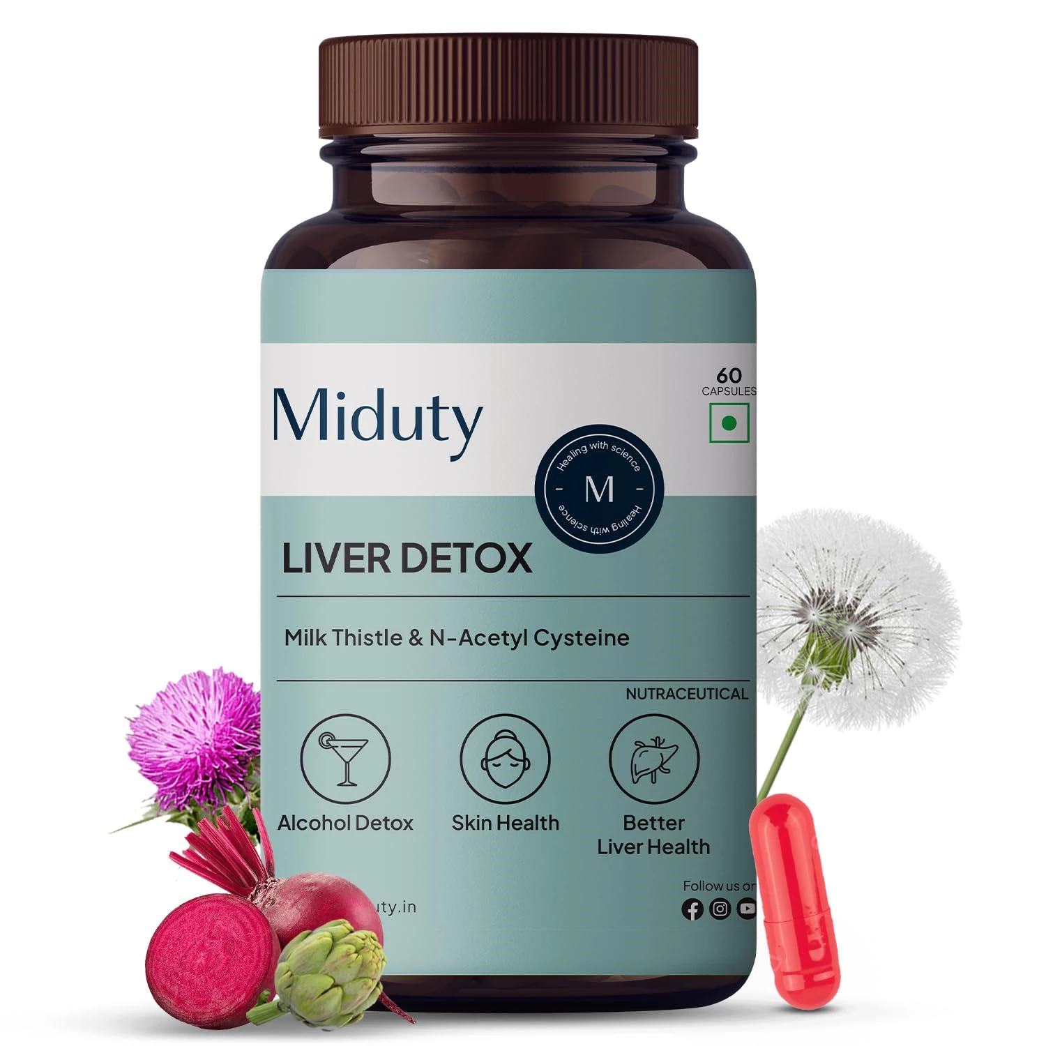 Miduty Liver Detox Supplement, 240 g-1.webp